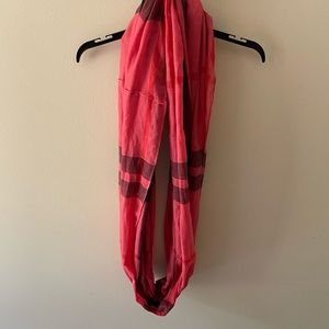 Pink:red:black infinity scarf